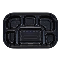 タカギ産業 弁当容器 TSR-85-55 黒 本体 800枚(50枚×16) 2004837 1ケース(800枚入(50枚×16袋))（直送品）