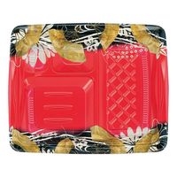 タカギ産業 弁当容器　TSR-24ー20(3) 赤扇 本体　800枚(50枚×16) 2004832（直送品）