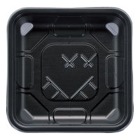 タカギ産業 弁当容器 TSR-8 黒 本体 2000枚(100枚×20) 2004844 1ケース(2000枚入(100枚×20袋))（直送品）