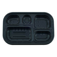 タカギ産業 弁当容器 TSR-85-55C 黒 本体 800枚(50枚×16) 2004954 1ケース(800枚入(50枚×16袋))（直送品）