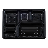 タカギ産業 弁当容器　TSR-70-55HA 黒 本体　1000枚(50枚×20) 2004999（直送品）