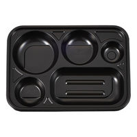 タカギ産業 弁当容器 TSR-690ーS2 黒 本体 800枚(50枚×16) 2008003 1ケース(800枚入(50枚×16袋))（直送品）