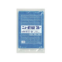 福助工業 ポリ袋　ニューポリ規格袋ブルー 0.03 No.12　3000枚(100枚×30) 445215（直送品）