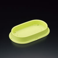 スミ SPレンジ PE-1_中皿 ライム 1200枚(50枚×24) 8PE1304 1ケース(1200枚入(50枚×24袋))（直送品）