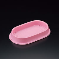 スミ SPレンジ PE-1_中皿 チェリー 1200枚(50枚×24) 8PE1307 1ケース(1200枚入(50枚×24袋))（直送品）