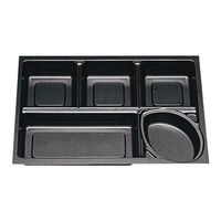 北原産業 弁当容器 中仕切115-80 C-3黒 80枚(20枚×4) CB11589 1ケース(80枚入(20枚×4袋))（直送品）