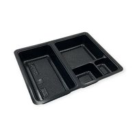 北原産業 弁当容器 中仕切70-55 C-1黒 300枚(50枚×6) CB-7060 1ケース(300枚入(50枚×6袋))（直送品）