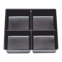 北原産業 弁当容器 中仕切80-80 C-1黒 300枚(50枚×6) CB-808B 1ケース(300枚入(50枚×6袋))（直送品）