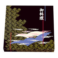 北原産業 弁当容器　85-85山波 ワンピース紙ボックス本体　160枚(40枚×4) CE-8590（直送品）