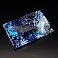 刺身容器　バイオ 流派 盛17-12B 海洋青　1200枚(50枚×24) FAPK112　リスパック（直送品）