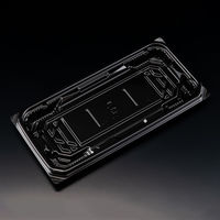 刺身容器　バイオ 流派 平25-12B 黒　800枚(50枚×16) FAPK371　リスパック（直送品）