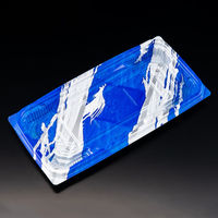 刺身容器　バイオ 流派 平25-12B めいかい青　800枚(50枚×16) FAPK374　リスパック（直送品）