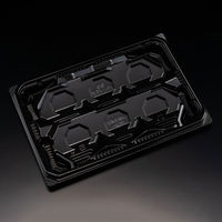 刺身容器　バイオ 流派 盛25-17B 黒　400枚(50枚×8) FAPK671　リスパック（直送品）