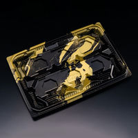 刺身容器　バイオ 流派 盛25-17B いとど金　400枚(50枚×8) FAPK673　リスパック（直送品）