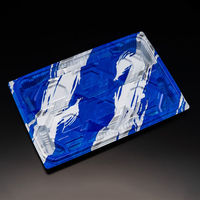 刺身容器　バイオ 流派 盛25-17B めいかい青　400枚(50枚×8) FAPK674　リスパック（直送品）