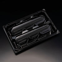 刺身容器　バイオ 流派 深25-17B 黒　400枚(50枚×8) FAPK691　リスパック（直送品）