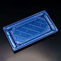 寿司容器　バイオPS 美枠寿司 2-5B ステラブルー　600枚(50枚×12) FAPR315　リスパック（直送品）