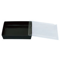 北原産業 重箱　YJ-20 黒 透明蓋セット　240枚(40枚×6) GT-5055（直送品）