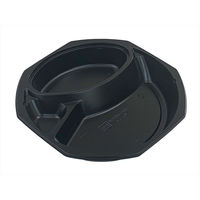 北原産業 弁当容器 KF-53黒 本体 600枚(25枚×24) KLF5035 1ケース(600枚入(25枚×24袋))（直送品）