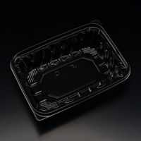 サラダ容器　バイオ アソートケース 20-14B(48) 黒　800枚(50枚×16) PBPU682　リスパック（直送品）