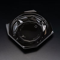 惣菜容器　バイオ キラカク 13-25B 黒　1200枚(50枚×24) PBPV172　リスパック（直送品）