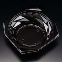 惣菜容器　バイオ キラカク 15-45B 黒　900枚(50枚×18) PBPV372　リスパック（直送品）