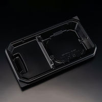 麺セット容器　バイオ 楽麺コンボ 26-15BA 黒　600枚(50枚×12) RRAI420　リスパック（直送品）