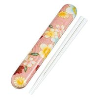 たつみや 箸＆箸箱セット 日本製 布貼箸箱セット HAKOYA（ハコヤ） 18cm 加賀桜