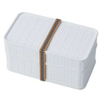 竹中 お弁当箱 2段 ラット ランチボックス 540ml ランチベルト付き ホワイト 282664 1個（直送品）