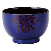 竹中 汁椀 370ml 溜いろ 山中汁椀 合成漆器 食器 日本製 青 305097 1個（直送品）