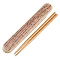 たつみや 箸箱セット HAKOYA 桜木目 スクエア 黒炭 箸 箸箱 ケース 18cm キナリ 316720 1個（直送品）