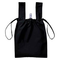 トレードワークス エコバッグ 折り畳み 巾着 MOTTERU モッテル デイリー巾着バッグ ブラック 333381 1個（直送品）