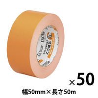 【ガムテープ】 カラークラフトテープ No.500WC 幅50mm×長さ50m オレンジ 積水化学工業 1箱（50巻入）