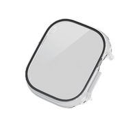 アップルウォッチ 49mm フルカバー 強化ガラス 全面保護 側面光沢 クリア エレコム