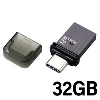 エレコム USBメモリ 32GB 2in1 【 Type-C / USB A 】 ブラック MF-CAU32