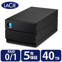 HDD 外付け 40TB 据え置き 5年保証 2big RAID USB-C STHJ40000800 LaCie 1個（直送品）