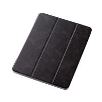 iPad Pro 12.9インチ ケース ソフトレザー 手帳型 2アングル ブラック TB-A22PLWVBK エレコム 1個（直送品）