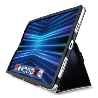 iPad Pro 11インチ ケース ソフトレザー 手帳型 2アングル ブラック TB-A22PMPLFBK エレコム 1個（直送品）