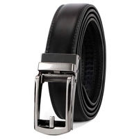 トレードワン 無段階調整紳士ベルトBK 1セット(6個) 20497（直送品）