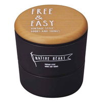 正和 お弁当箱 2段 NATIVE HEART ラウンドネストランチ FREE&EASY 670ml 入れ子　木目×ブラック 256326（直送品）