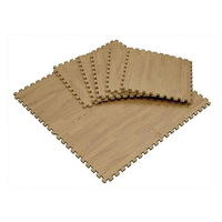 ユノックス ジョイントマット 木目調 9枚入り 厚さ1cm ライトブラウン 268573 1個（直送品）