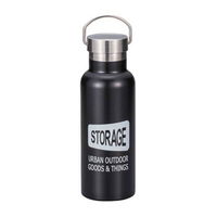 正和 水筒　ステンレスボトル　500ml　STORAGE　直飲み水筒　ブラック 268613 1個（直送品）