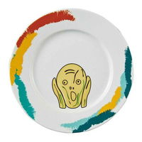 サンアート プレート 24cm フェイスデッシュ カラー 皿 食器 洋食器 陶器 ムンクの叫び 332761 1個（直送品）