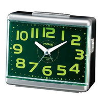 ノア精密 目覚まし時計 グッドモーニング2号 置き時計 ライト付き スヌーズ機能 文字板 シンプル 349204 1個（直送品）