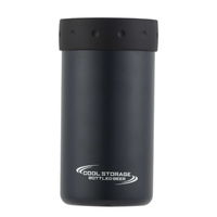 パール金属 瓶ビールホルダー 633ml用 クールストレージ 瓶ビール 保冷 瓶ビールクーラー ステンレス 真空断熱構造 ブラック（直送品）