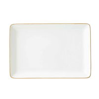 丸利玉樹利喜蔵商店 プレート 28cm レクタングルプレート エッジライン 陶器