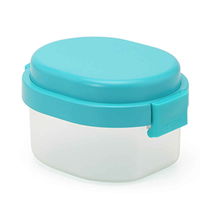 お弁当箱 1段 300ml 抗菌 保冷剤一体型 ジェルクール GEL-COOL ドーム クリアランチボックス S ゴルゴンゾーラブルー（直送品）