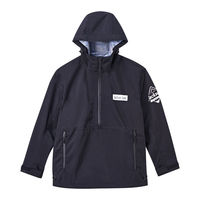 ジャクソン JS 耐久撥水ハーフジップパーカー ブラック M