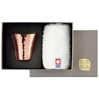 アサヒ CNE981 純銅冷酒カップ&今治タオル2PC 1箱（直送品）