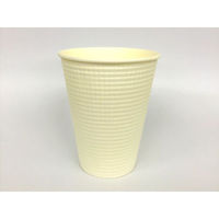 紙コップ 断熱コップ SMP-340E-2 無地 1250枚(50枚×25袋) 31-245-519（直送品）